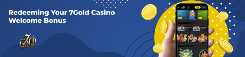 Banner of bonuses and promotions of 7 Gold Casino