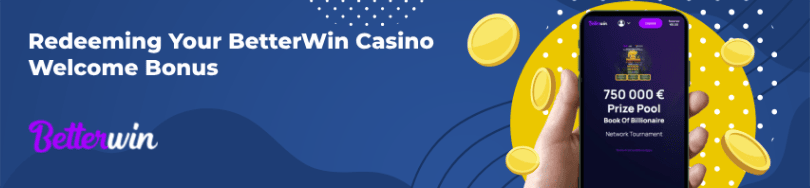 Banner of bonuses and promotions of BetterWin casino