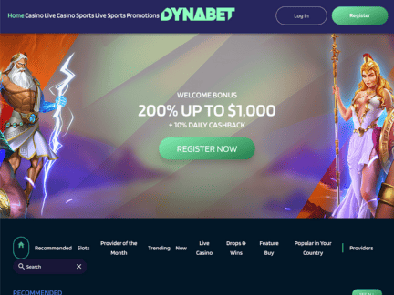 DynaBet Casino website