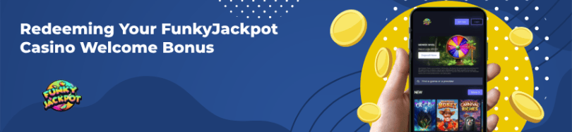 Banner of bonuses and promotions of FunkyJackpot casino