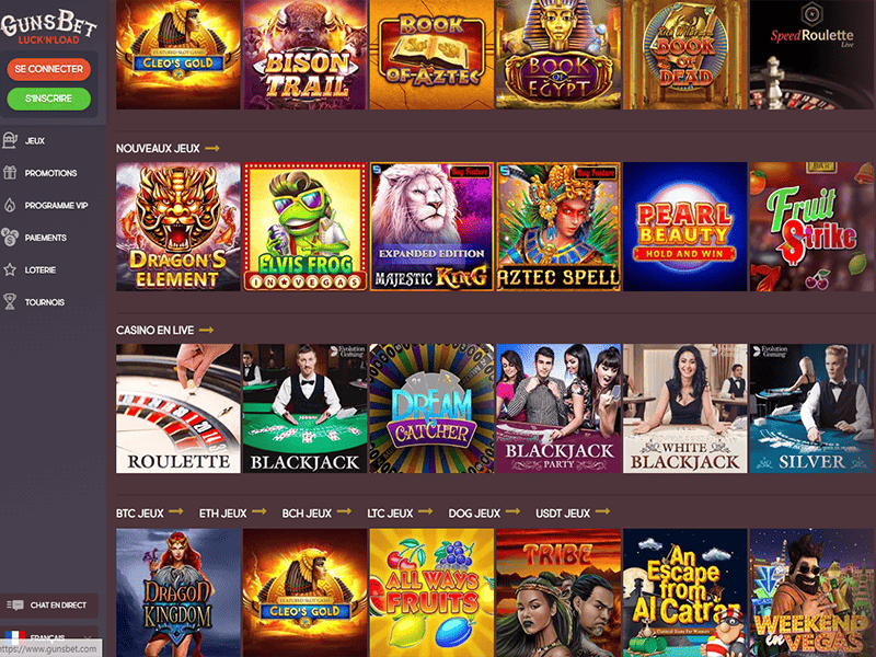 Gunsbet Casino software