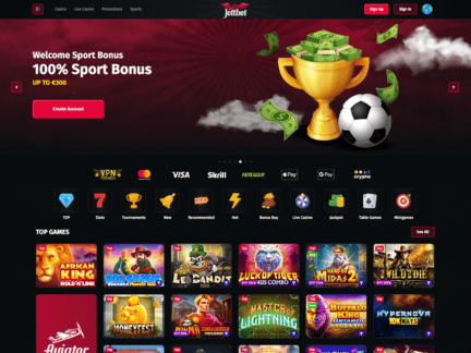 Jettbet Casino website