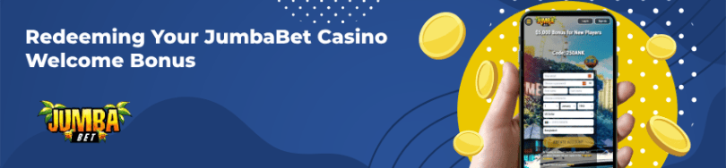 Banner of bonuses and promotions of JumbaBet casino