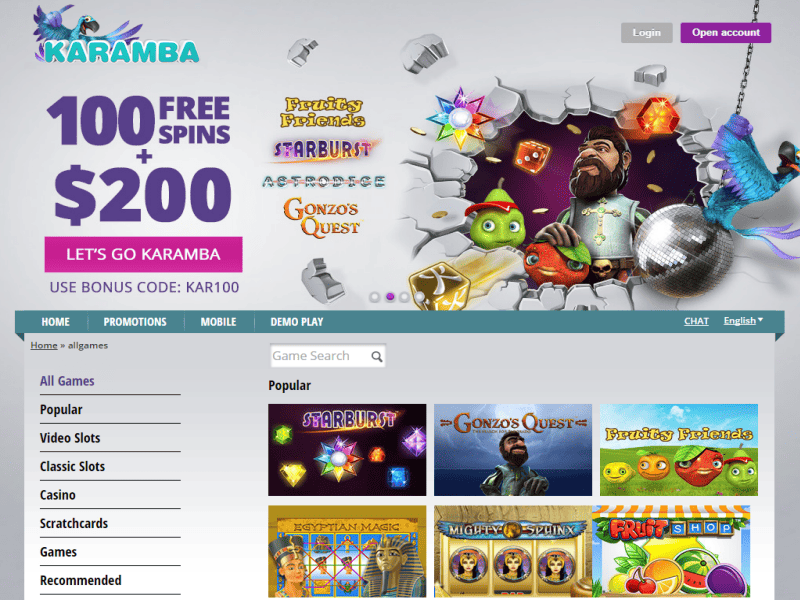 Karamba Casino software