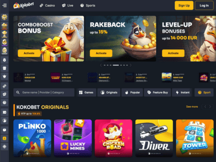 Kokobet Casino website