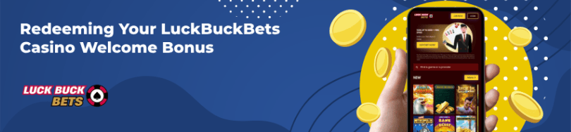 Banner of bonuses and promotions of LuckBuckBets casino