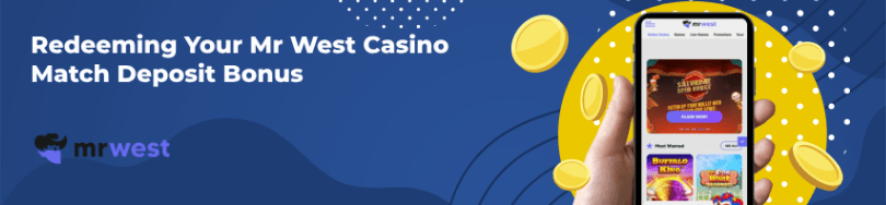 Banner of bonuses and promotions of Mr West Casino