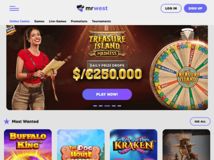 MrWest Casino website