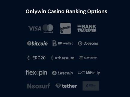 OnlyWin Casino cashier