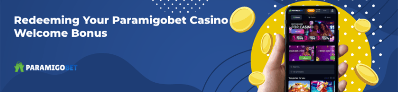 Banner of bonuses and promotions of Paramigobet casino