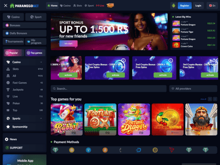 ParamigoBet Casino website