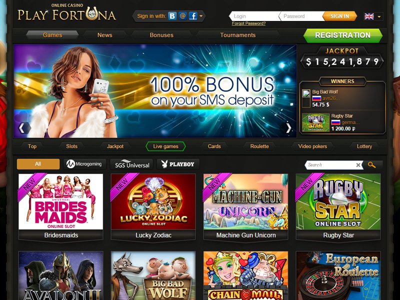 PlayFortuna Casino website