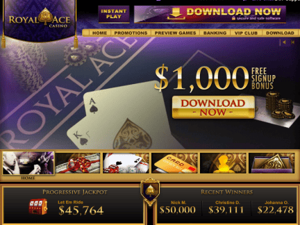 Royal Ace Casino website