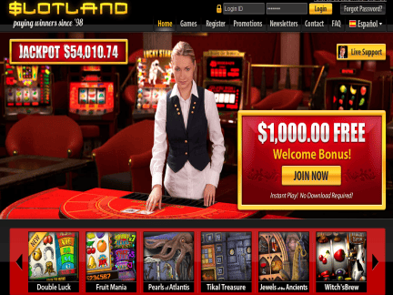 Slotland Casino website