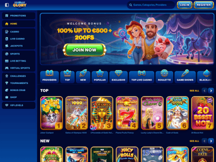 Spins of Glory Casino website