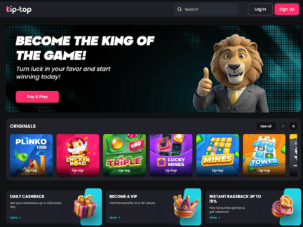 Tip Top Casino website