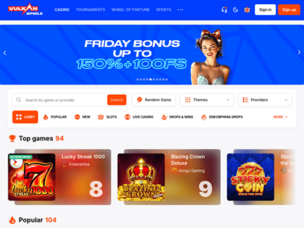 VulkanSpiele Casino website