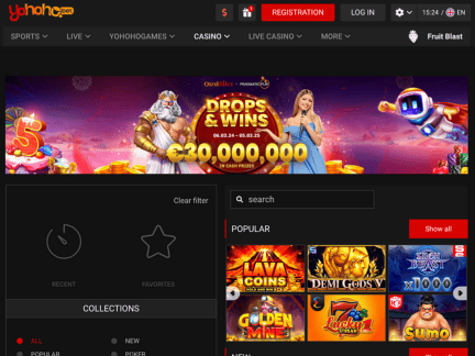 Yohohobet Casino website