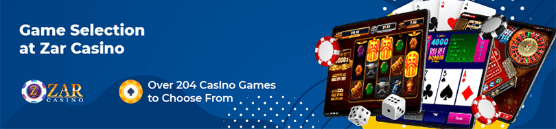 Zar Casino Game Selection