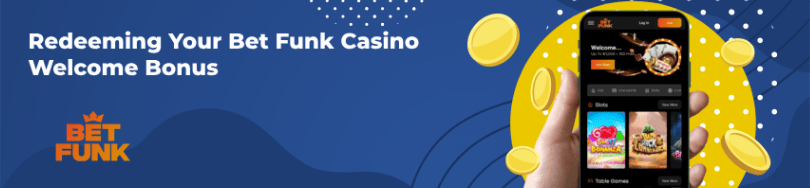 Banner of bonuses and promotions of Bet Funk casino