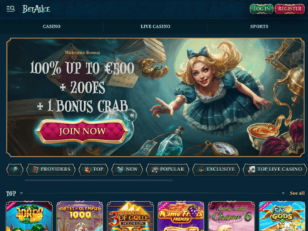 Betalice Casino website