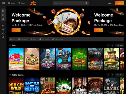 Betfunk Casino website