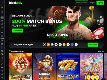 BlockBet Casino website