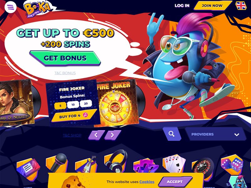 Boka Casino website