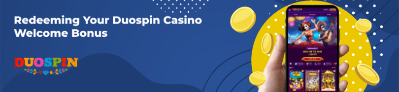 Banner of bonuses and promotions of Duospin casino