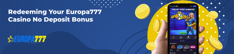 Banner of Europa777 casino's bonus and promotions