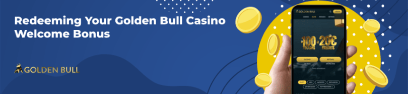 Banner of bonus and promotion of Golden Bull casino