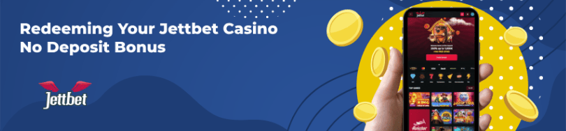 No deposit bonuses banner of Jettbet casino