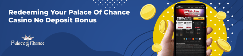 No deposit bonus offers of Palace Of Chance casino b anner