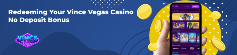 Banner of different bonuses and promotions of Vince Vegas Casino