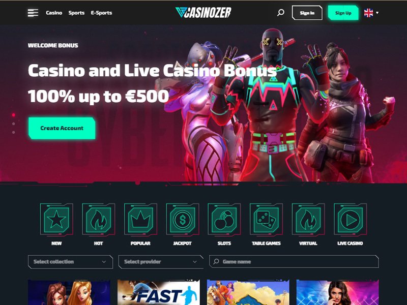 Casinozer website