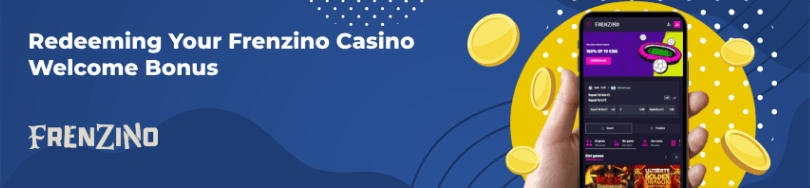 Banner of bonuses and promotions of Frenzino casino