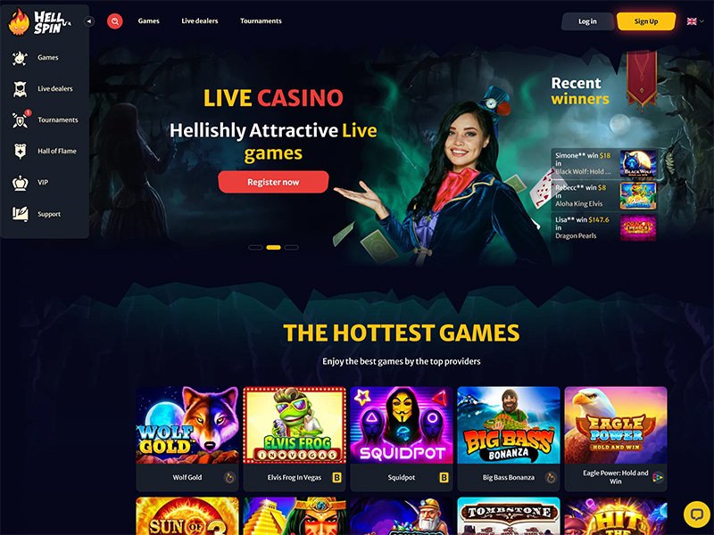 Hellspin Casino website