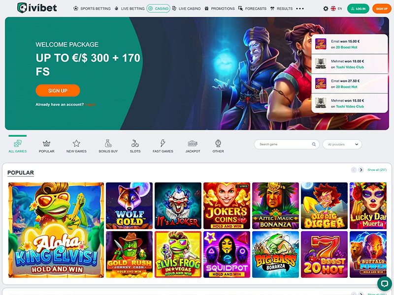 Ivibet Casino website