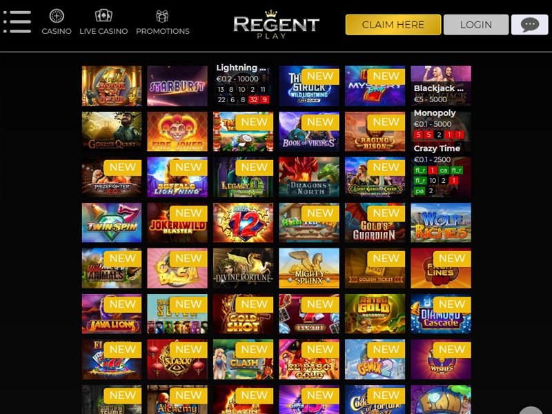 Regent Casino software