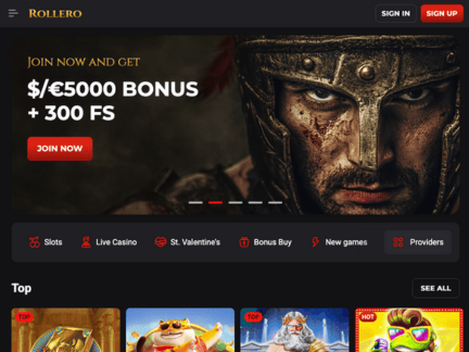 Rollero Casino website