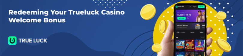 Banner of bonuses and promotions of Trueluck casino