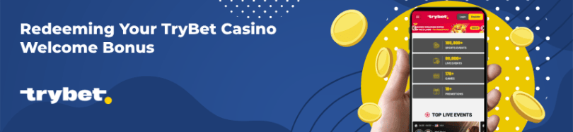 Banner of bonuses and promotions of TryBet casino