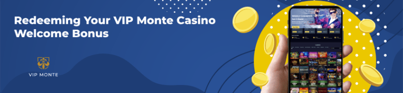 Banner of bonuses of promotions of VIP Monte casino