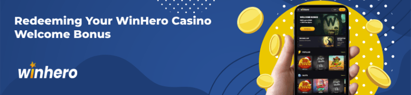 Banner of bonuses and promotions of WinHero casino